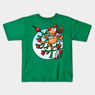 Reindeer in a Christmas tree Kids T-Shirt